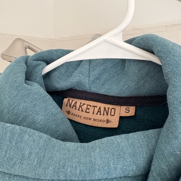 Teal Naketano Hoodie with Rope Drawstrings - Picture 5 of 6